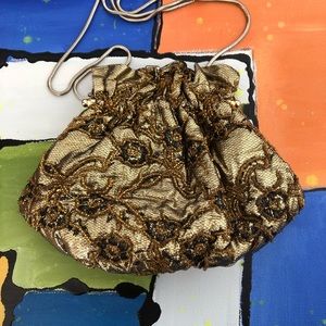 Gold Beaded/Sequined Party Night Purse